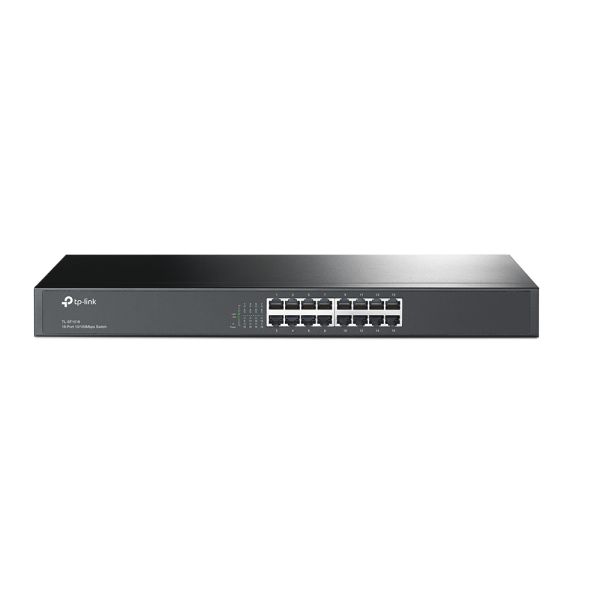 TP-Link TL-SF1016 Unmanaged Fast Ethernet (10/100) 1U Zwart (TL-SF1016(UN))