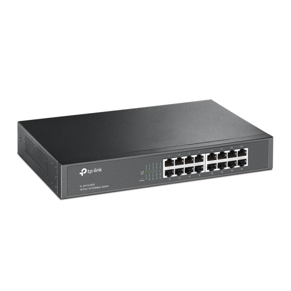 TP-Link TL-SF1016DS netwerk-switch Unmanaged Fast Ethernet (10/100) 1U Zwart (TL-SF1016DS(UN))
