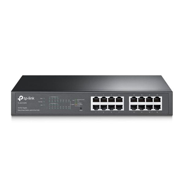 TP-Link TL-SG1016PE Managed L2 Gigabit Ethernet (10/100/1000) Power over Ethernet (PoE) 1U Zwart (TL-SG1016PE(UN)) TP-Link TL-SG1016PE Managed L2 Gigabit Ethernet (10/100/1000) Power over Ethernet (PoE) 1U Zwart (TL-SG1016PE(UN))