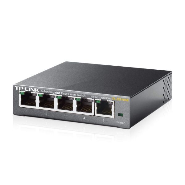 TP-Link TL-SG105E Managed L2 Gigabit Ethernet (10/100/1000) Zwart (TL-SG105E(UN))