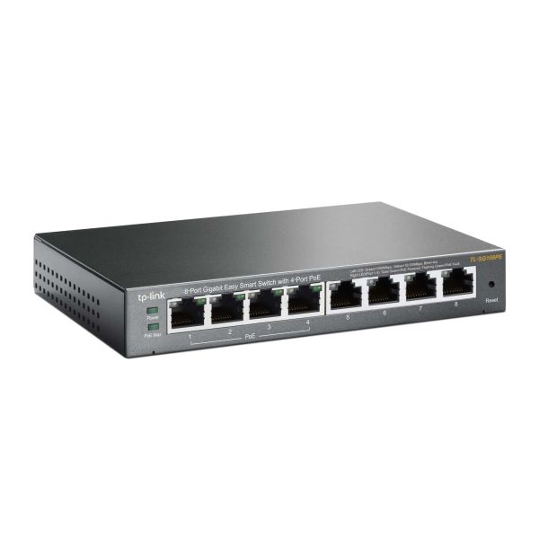 TP-Link TL-SG108PE Managed L2 Gigabit Ethernet (10/100/1000) Power over Ethernet (PoE) Zwart (TL-SG108PE(UN))