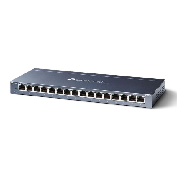 TP-Link TL-SG116 Unmanaged Gigabit Ethernet (10/100/1000) Zwart (TL-SG116(UN))