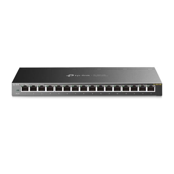 TP-Link TL-SG116E Unmanaged L2 Gigabit Ethernet (10/100/1000) Zwart (TL-SG116E(UN))