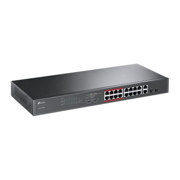 TP-Link TL-SL1218MP Unmanaged Gigabit Ethernet (10/100/1000) Power over Ethernet (PoE) 1U Zwart (TL-SL1218MP(UN))