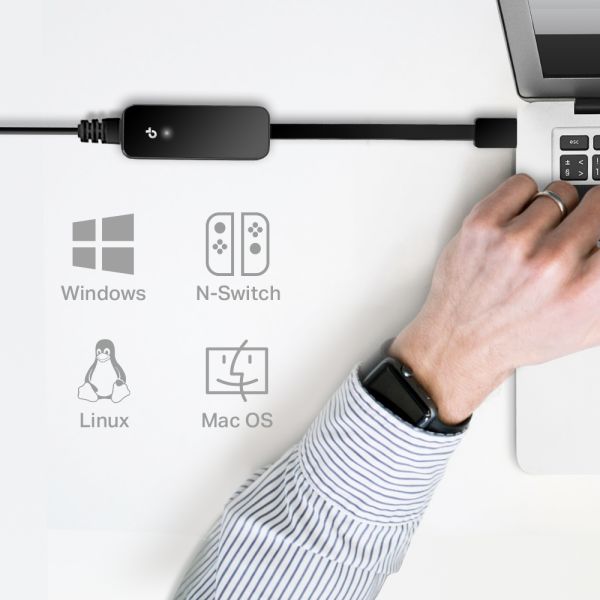TP-Link UE306 laptop dock & poortreplicator Zwart (UE306(UN))