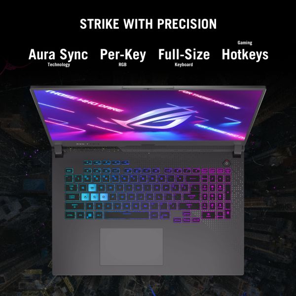 ASUS ROG Strix G17 G713PI-HX130W AMD Ryzen™ 9 7940HX Laptop 43,9 cm (17.3") Full HD 16 GB DDR5-SDRAM 1 TB SSD NVIDIA GeForce RTX 4070 Wi-Fi 6E (802.11ax) Windows 11 Home Grijs (90NR0GG4-M00AZ0)