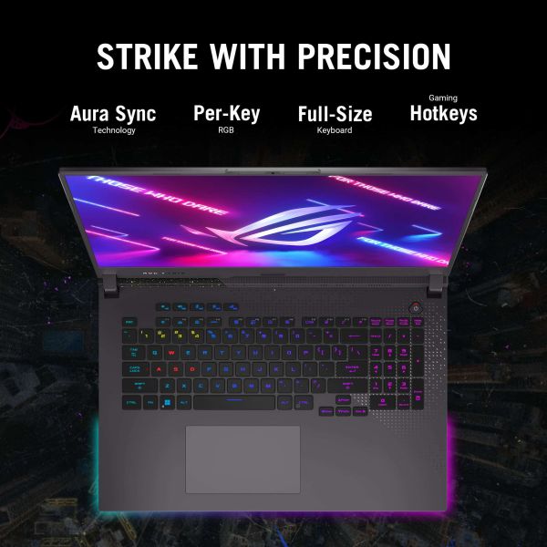 ASUS ROG Strix G17 G713PI-HX130W AMD Ryzen™ 9 7940HX Laptop 43,9 cm (17.3") Full HD 16 GB DDR5-SDRAM 1 TB SSD NVIDIA GeForce RTX 4070 Wi-Fi 6E (802.11ax) Windows 11 Home Grijs (90NR0GG4-M00AZ0)