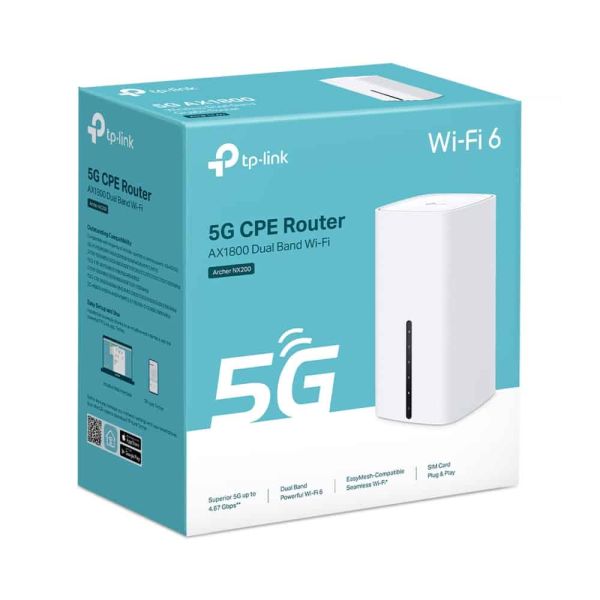 TP-Link Archer NX200 draadloze router Gigabit Ethernet Dual-band (2.4 GHz / 5 GHz) 5G Wit (ARCHER NX200(EU))