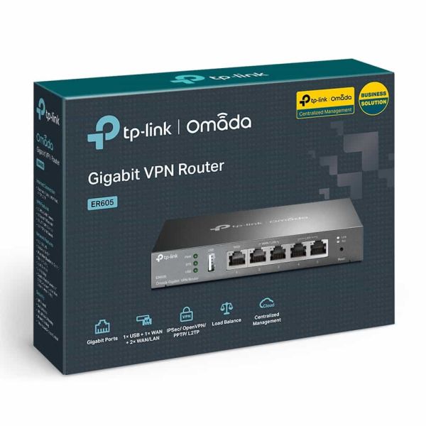 TP-Link Omada ER605 bedrade router Gigabit Ethernet Zwart (ER605(UN))