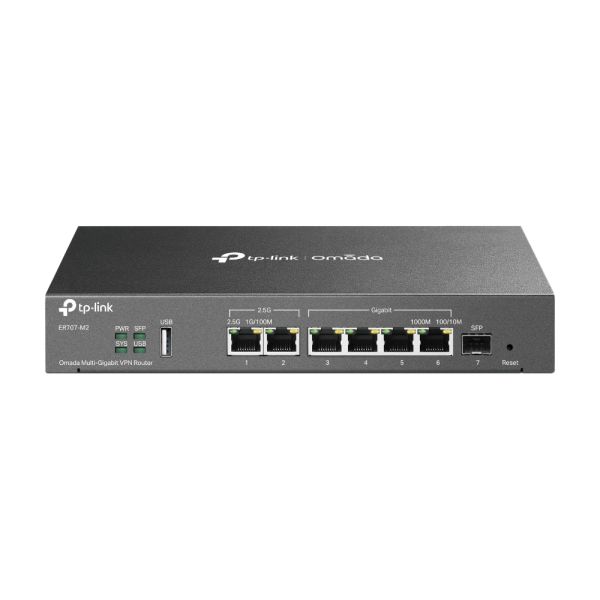 TP-Link Omada ER707-M2 bedrade router 2.5 Gigabit Ethernet, Fast Ethernet, Gigabit Ethernet Zwart (ER707-M2(UN))