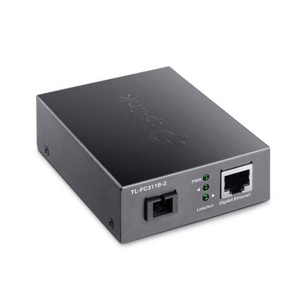 TP-Link TL-FC311B-2 netwerk media converter 1000 Mbit/s Single-mode Zwart (FC311B-2(UN))