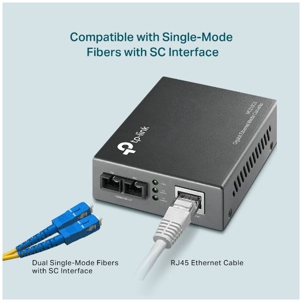 TP-Link MC210CS netwerk media converter 1000 Mbit/s 1310 nm Single-mode Zwart (MC210CS(UN))