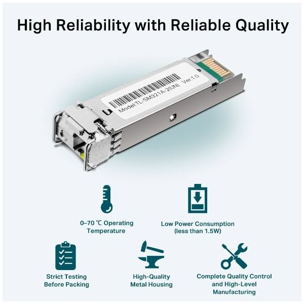 TP-Link Omada TL-SM321A netwerk transceiver module Vezel-optiek 1250 Mbit/s SFP (SM321A-2(UN)) TP-Link Omada TL-SM321A netwerk transceiver module Vezel-optiek 1250 Mbit/s SFP (SM321A-2(UN))