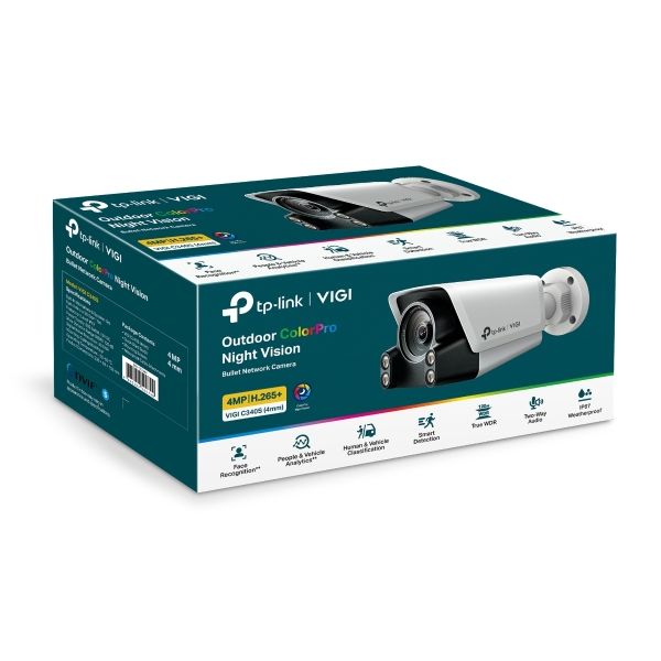 TP-Link VIGI C340S Bullet IP-beveiligingscamera Buiten 2688 x 1520 Pixels Muur (VIGI C340S(4MM)(UN))