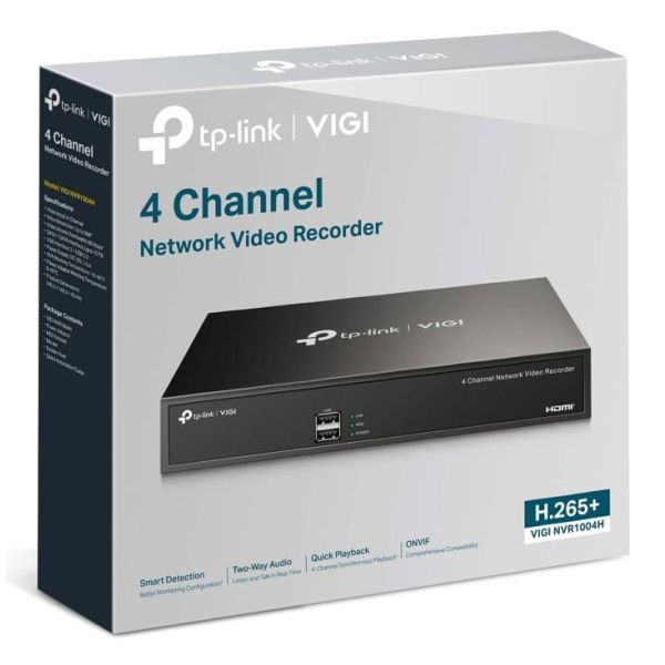 TP-Link VIGI NVR1004H Zwart (VIGI NVR1004H(UN))