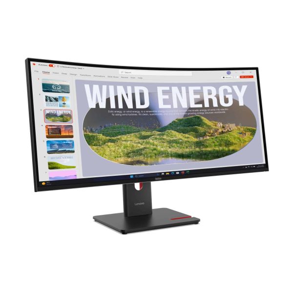 Lenovo ThinkVision T34WD-40 LED display 86,4 cm (34") 3440 x 1440 Pixels Wide Quad HD Zwart (64AEGAT1EU)