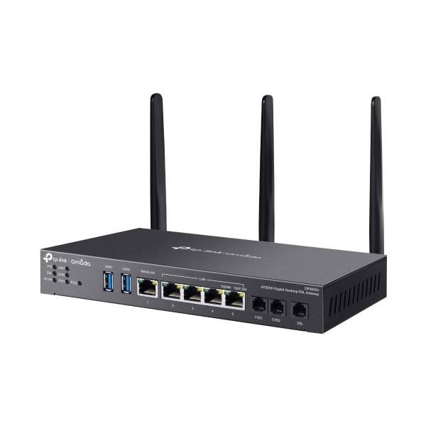 TP-Link Omada AX3000 draadloze router Gigabit Ethernet Dual-band (2.4 GHz / 5 GHz) Zwart (DR3650V(EU)) TP-Link Omada AX3000 draadloze router Gigabit Ethernet Dual-band (2.4 GHz / 5 GHz) Zwart (DR3650V(EU))