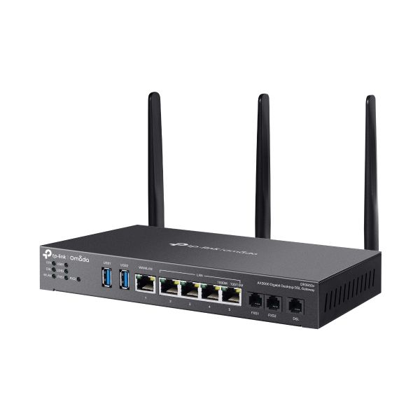 TP-Link Omada AX3000 draadloze router Gigabit Ethernet Dual-band (2.4 GHz / 5 GHz) Zwart (DR3650V(EU))