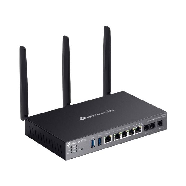 TP-Link Omada AX3000 draadloze router Gigabit Ethernet Dual-band (2.4 GHz / 5 GHz) Zwart (DR3650V(EU)) TP-Link Omada AX3000 draadloze router Gigabit Ethernet Dual-band (2.4 GHz / 5 GHz) Zwart (DR3650V(EU))