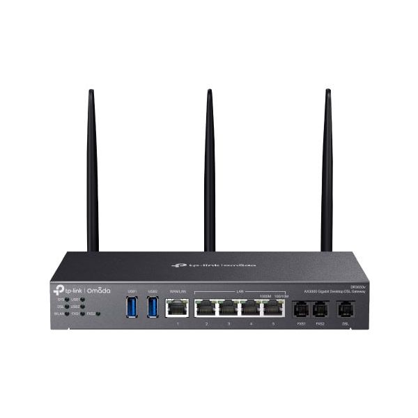 TP-Link Omada AX3000 draadloze router Gigabit Ethernet Dual-band (2.4 GHz / 5 GHz) Zwart (DR3650V(EU))