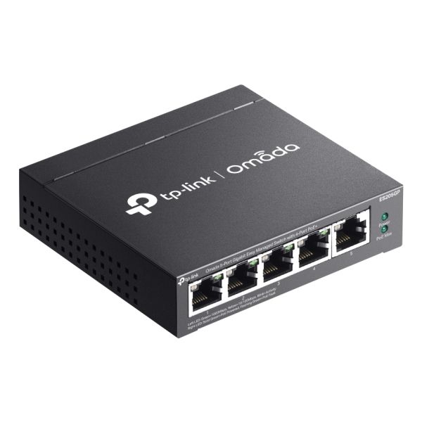 TP-Link Omada ES205G Managed Gigabit Ethernet (10/100/1000) Power over Ethernet (PoE) Zwart (ES205G(UN))