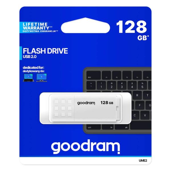 Goodram UME2 USB flash drive 128 GB USB Type-A 2.0 Wit (UME2-1280W0R11)