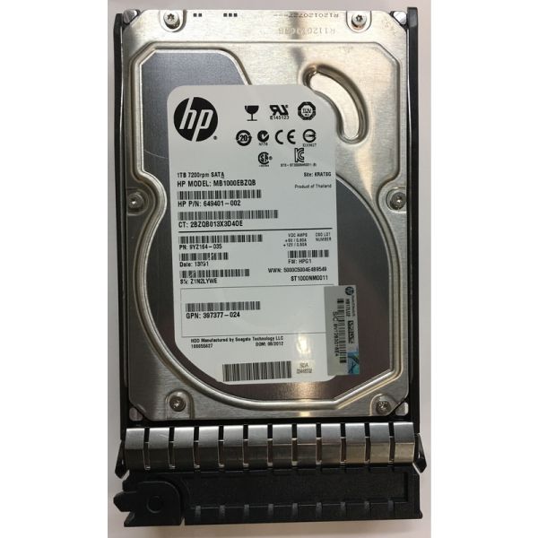 HP HDD, 1TB,7200,SATA,3.5-WD (649401-002-RFB)