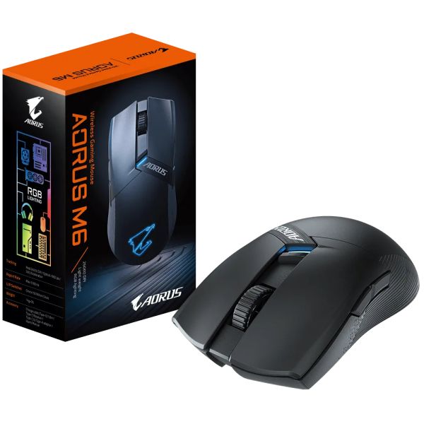 GIGABYTE AORUS M6 muis Gamen Ambidextrous USB Type-C Optisch 26000 DPI (GM-AORUS M6)
