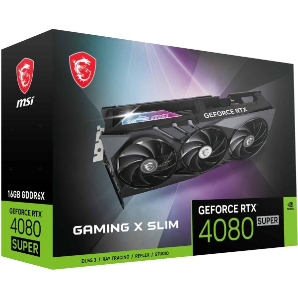 MSI GAMING GeForce RTX 4080 SUPER 16G X SLIM NVIDIA 16 GB GDDR6X (4080SUPER16GGAMXSL)