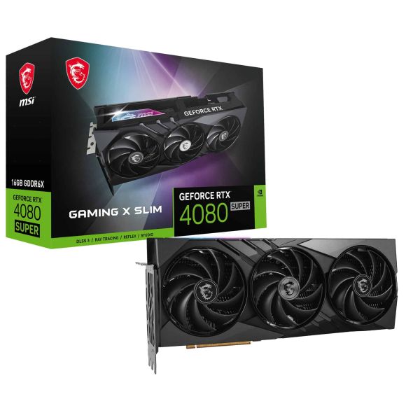 MSI GAMING GeForce RTX 4080 SUPER 16G X SLIM NVIDIA 16 GB GDDR6X (4080SUPER16GGAMXSL)