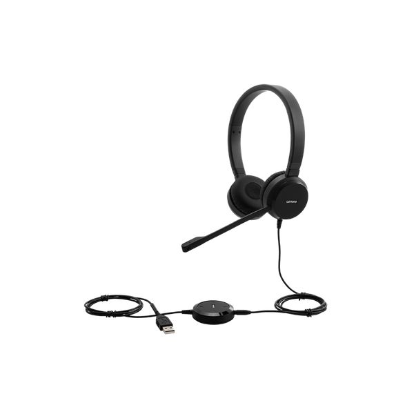 Lenovo Pro Wired Stereo VOIP Headset Bedraad Hoofdband Kantoor/callcenter Zwart (4XD0S92991)