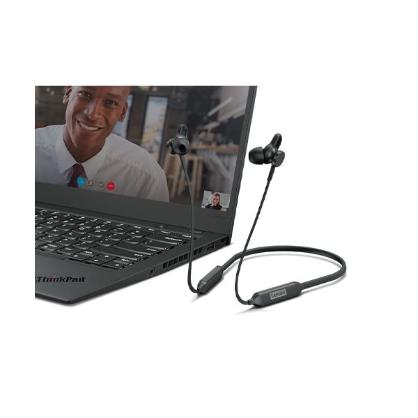 Lenovo 4XD1B65028 hoofdtelefoon/headset Bedraad en draadloos In-ear Oproepen/muziek Micro-USB Bluetooth Zwart (4XD1B65028)