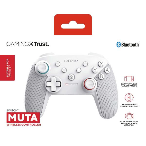 Trust GXT 1246W MUTA Wit Bluetooth Gamepad Nintendo Switch, Nintendo Switch Lite (25426)
