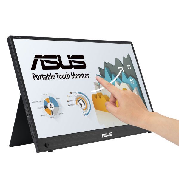 ASUS ZenScreen MB16AHT computer monitor 39,6 cm (15.6") 1920 x 1080 Pixels Full HD Touchscreen Zwart (MB16AHT)
