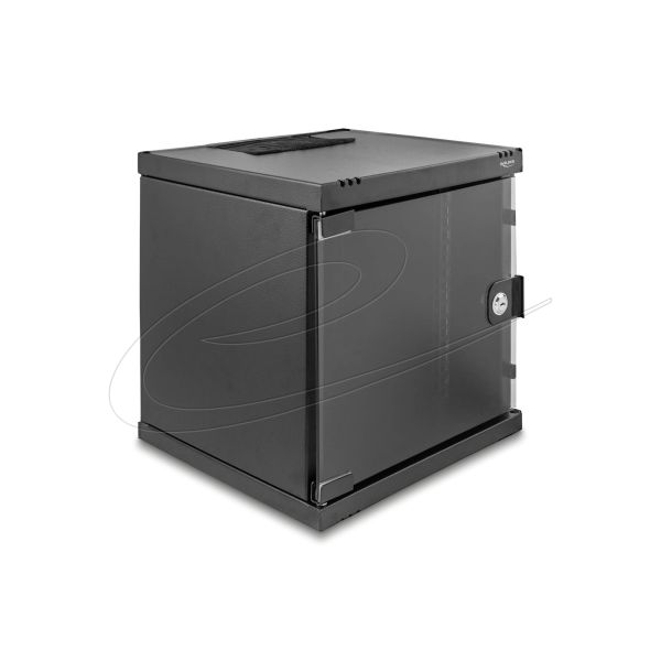 DELOCK 10 Netzwerkschrank 6 HE mit Glastür tiefe 240mm sw (43422)