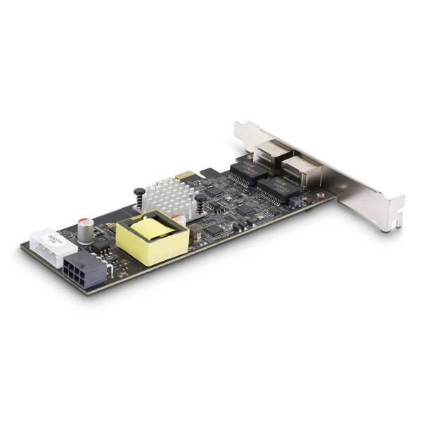 StarTech.com 2-Port 2.5Gbps NBASE-T PoE Netwerkkaart, Dual Intel I225-V, 802.3af/at PoE+ Multi-Gigabit NIC, PCI Express Server LAN Kaart, LP4/8-Pin PCIe-Powered (PR22GIP-NETWORK-CARD)