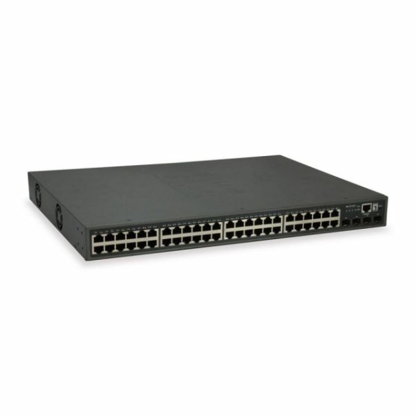 LevelOne PoE+Switch 48xGE PoE/4x10GSFP 400W 19 Managed L3 (GTP-5271DP)