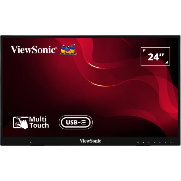Viewsonic ID2456 computer monitor 60,5 cm (23.8") 1920 x 1080 Pixels Full HD LED Touchscreen Tafel Zwart (ID2456)