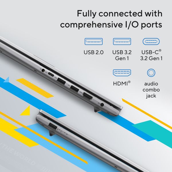 ASUS Vivobook 17 X1704ZA-AU043W Intel® Core™ i5 i5-1235U Laptop 43,9 cm (17.3") Full HD 16 GB DDR4-SDRAM 512 GB SSD Wi-Fi 6E (802.11ax) Windows 11 Home Blauw (90NB10F2-M003C0)