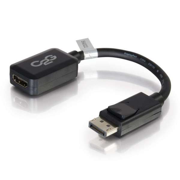 C2G 20cm DisplayPort M / HDMI F 0,2 m Zwart (84322)