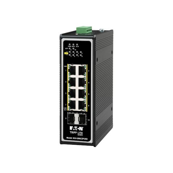 Eaton Tripp Lite Series 8-Port Lite Managed Industrial Gigabit Ethernet Switch (NGI-S08C2POE8)