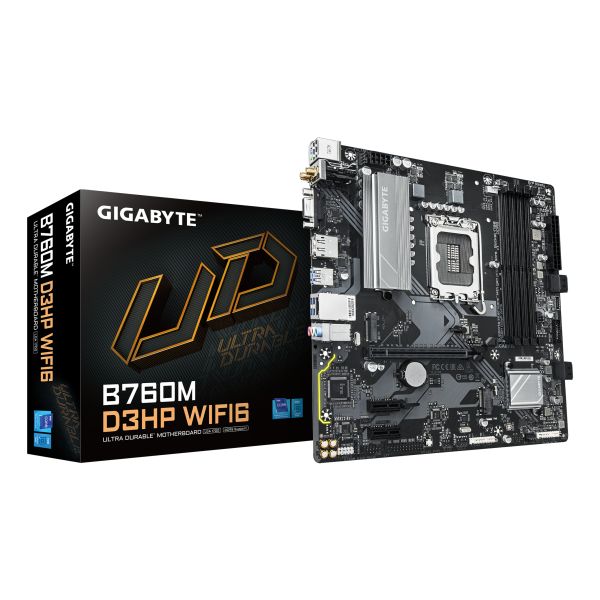 GIGABYTE B760M D3HP WIFI6 moederbord Intel B760 Express LGA 1700 micro ATX (B760M D3HP WIFI6) GIGABYTE B760M D3HP WIFI6 moederbord Intel B760 Express LGA 1700 micro ATX (B760M D3HP WIFI6)