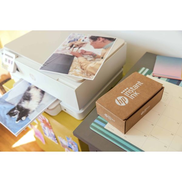 HP Creator box - ENVY 7220e A4 inkjet printer 15 ppm Wifi + fotopapier + sticker papier + 5 maanden gratis printen + onbeperkte toegang tot Printables (242P6B_CREABOX)