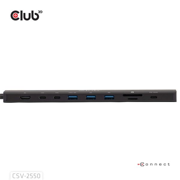 CLUB3D 10-1 Portable Dock USB Type-C® 10Gbps to HDMI™ 8K30Hz PD3.1 Max.140Watt (CSV-2550)