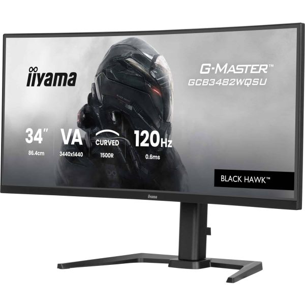 iiyama GCB3482WQSU-B1 computer monitor 86,4 cm (34") 3440 x 1440 Pixels UltraWide Quad HD LED Zwart (GCB3482WQSU-B1)