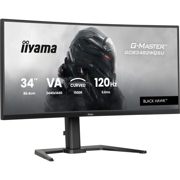 iiyama GCB3482WQSU-B1 computer monitor 86,4 cm (34") 3440 x 1440 Pixels UltraWide Quad HD LED Zwart (GCB3482WQSU-B1)