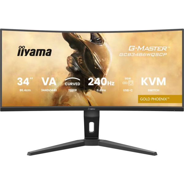iiyama G-MASTER GCB3486WQSCP-B1 computer monitor 86,4 cm (34") 3440 x 1440 Pixels UltraWide Quad HD Zwart (GCB3486WQSCP-B1)