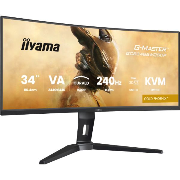 iiyama G-MASTER GCB3486WQSCP-B1 computer monitor 86,4 cm (34") 3440 x 1440 Pixels UltraWide Quad HD Zwart (GCB3486WQSCP-B1)