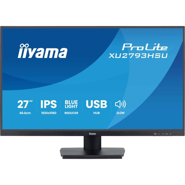 iiyama ProLite XU2793HSU-B7 computer monitor 68,6 cm (27") 1080 x 1920 Pixels Full HD LED Zwart (XU2793HSU-B7) iiyama ProLite XU2793HSU-B7 computer monitor 68,6 cm (27") 1080 x 1920 Pixels Full HD LED Zwart (XU2793HSU-B7)