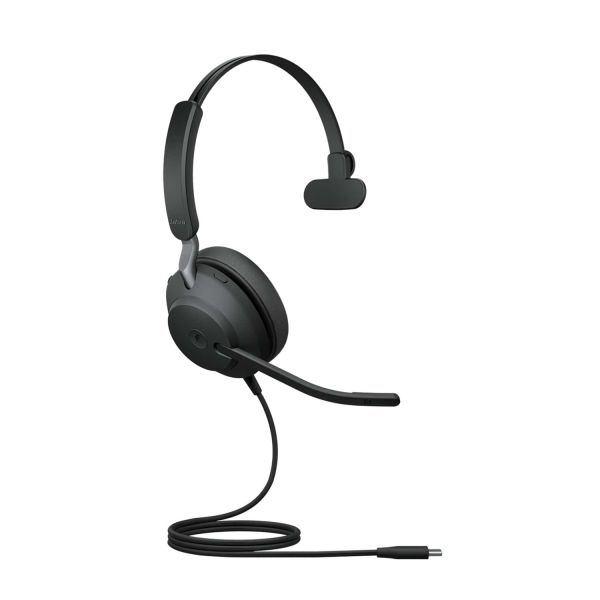 Jabra Evolve2 40 SE Headset Bedraad Hoofdband Oproepen/muziek USB Type-C / USB Type-A Zwart (24189-899-799)